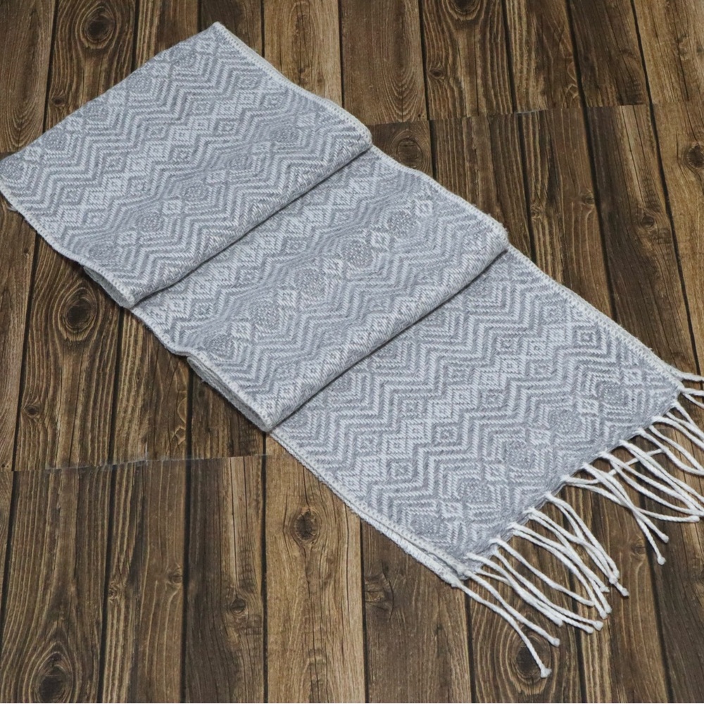 Alpaca Wool Scarf Alpaca Wool Blend‎ Gray Color Unisex - Picture 2 of 7